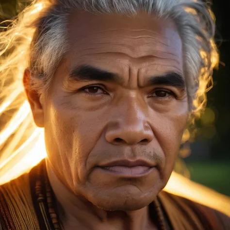 Long exposure photo of <lora:FF.104.nightvisionXLPhotorealisticPortrait_release0770Bakedvae.LyCORIS:1.5>, (by Matt Molloy:1.1) , portrait,close up of a Samoan (Sibling:1.1) , Stressed and Elderly, Arcanist, ultrafine detailed, Islandpunk, Sun Rays, sharp, focussed, Kodak gold 200, Selective focus, Highres . Blurred motion, streaks of light, surreal, dreamy, ghosting effect, highly detailed