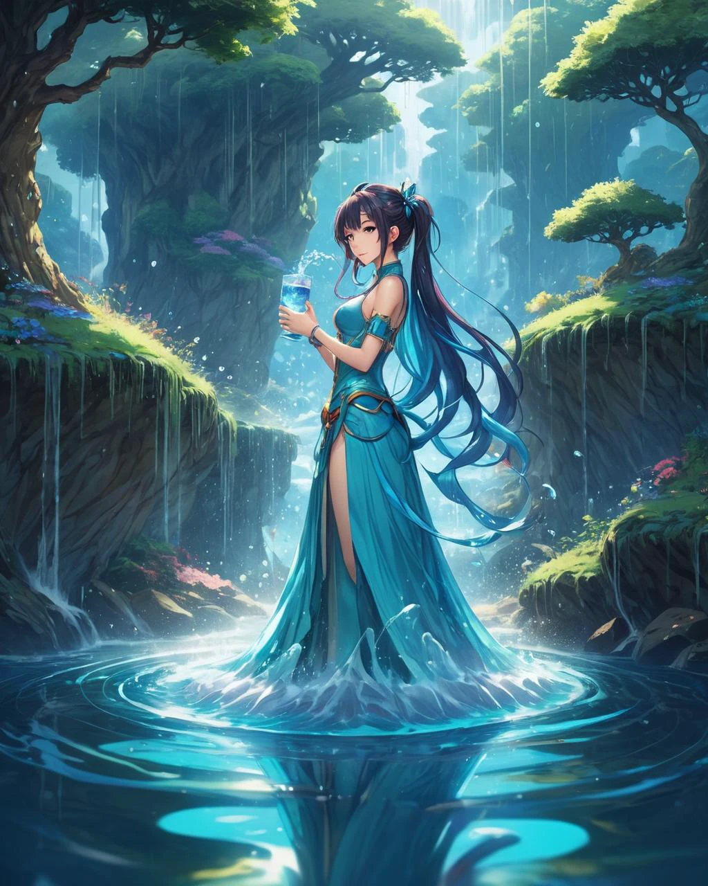 anime artwork <lora:FF.113wowXL_v10.LyCORIS:1.5>, digital art, "Water, water, everywhere, Nor any drop to drink.", majestic, designed by Huang Guangjian, creative art . anime style, key visual, vibrant, studio anime, highly detailed