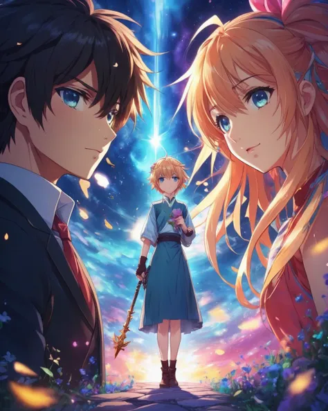 anime artwork <lora:FF.113wowXL_v10.LyCORIS:1.5>, digital art, Complementary Dimensional "Through the prism of compassion, we bridge divides, fostering understanding and healing the wounds of the world.", Anime screencap, Romantic, creative art . anime style, key visual, vibrant, studio anime, highly detailed