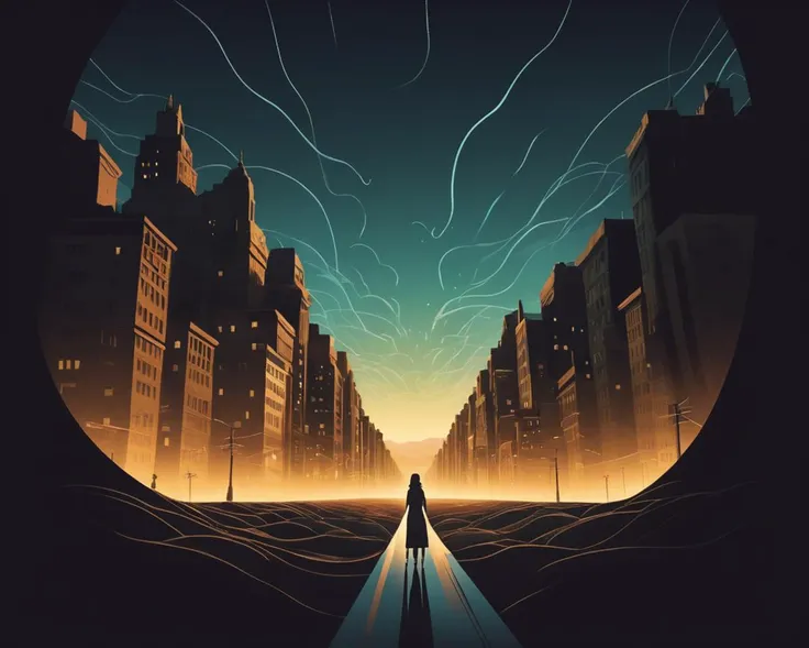 Flat papercut style <lora:FF.105.duchaitenAiartSDXL_v20.LyCORIS:1>, (magical realism art designed by Christine Ellger:0.8) , crowded city street, top-down view of a Fallacious ("The Plains of Temperance":1.3) , FOV 90 degrees, still, split lighting, Cinestill, Luminous trails . Silhouette, clean cuts, paper, sharp edges, minimalist, color block