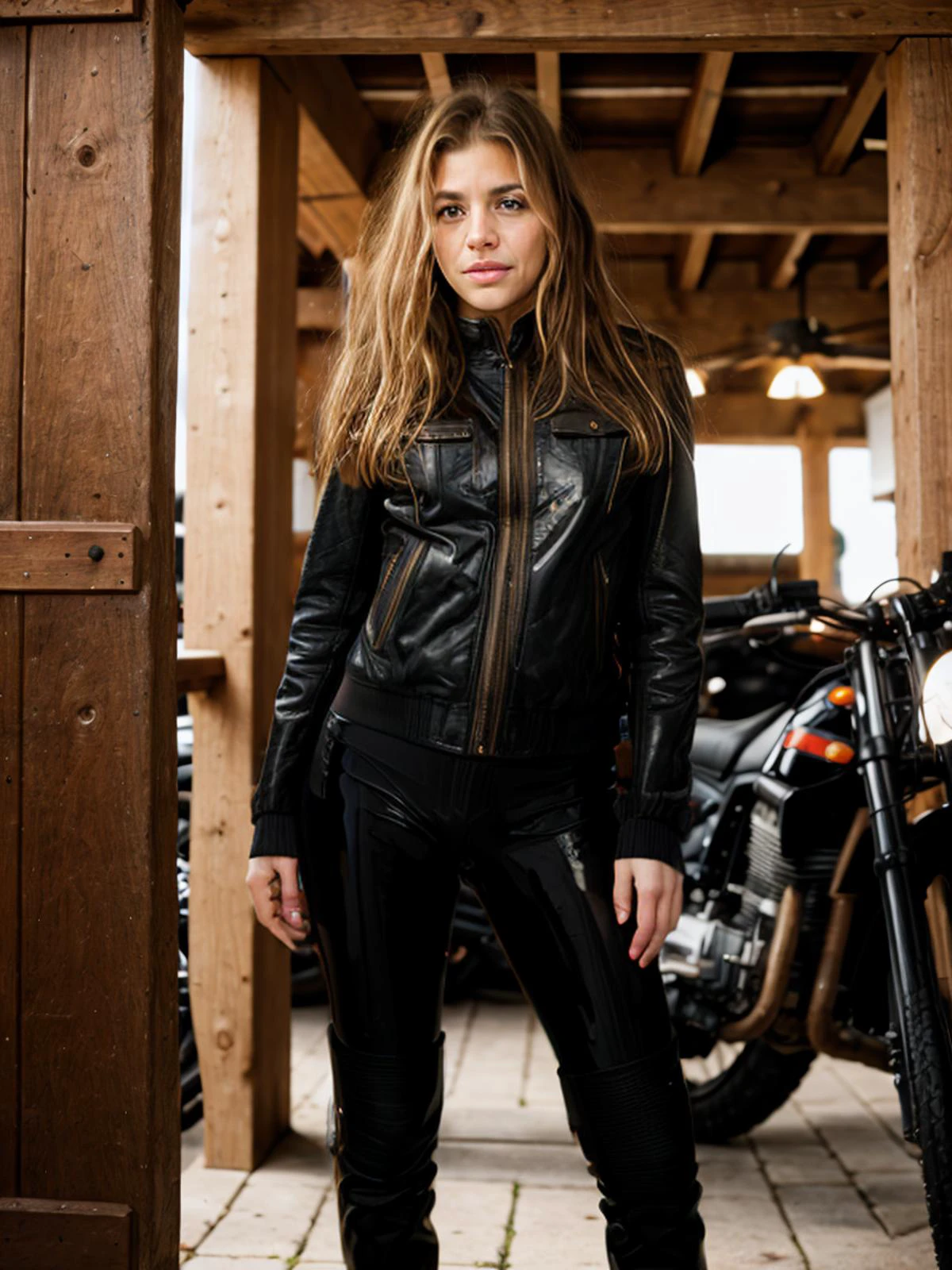 RAW photo, tv_Penny_Preston_MXAI
BREAK
, wearing a full body biker suit, standing next to a dirtbike, happy expression,
BREAK, (((Ultra-HD-details, Ultra-HD-detailed, Ultra-HD-realistic, Ultra-HD-photo-same-realistic-quality-details))), 8k uhd, dslr, soft lighting, high quality, film grain, Fujifilm XT3