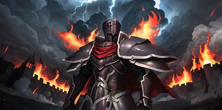 masterpiece, best quality, absurdres,
<lora:BlackKnight:0.8>blackknight_fe, helmet, armor, standing, from below, close-up
storm, overcast, fire, close-up, field, castle, battle, lightning, smoke, electricity, lightning, dark, night