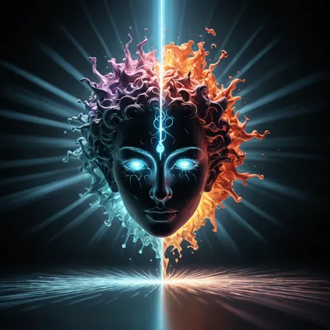 a prophecy for a fantasy, the curse of a vivid mind, Volumetric lighting, three-dimensional light effect, dynamic shadows, light with visible rays
