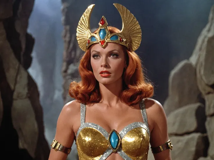 Beverly Crusher(age 25, young and vibrant), elf maiden, (sheer colorful embroidered lingerie no underwear) entranced, entering a mystic chamber with demons crawling up the walls, viewed from low angle, butt focus
