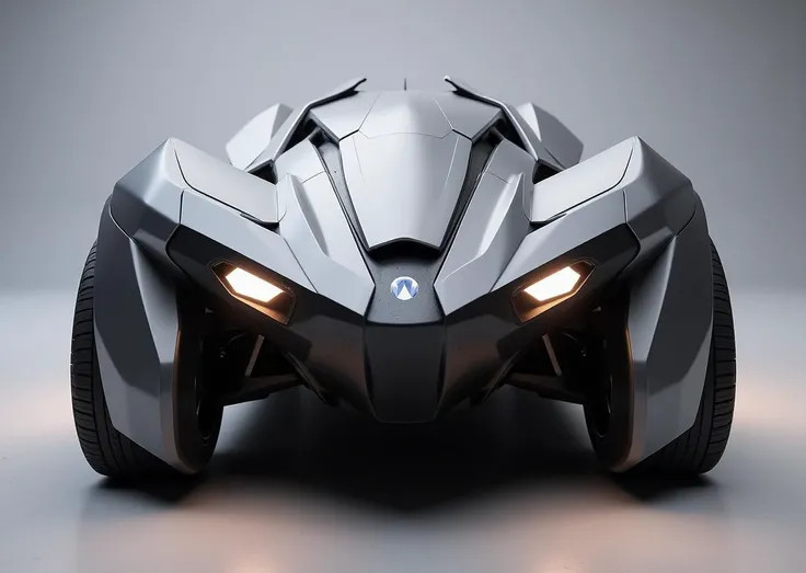 a car high-tech style, detailed, geometric shapes with sharp edges