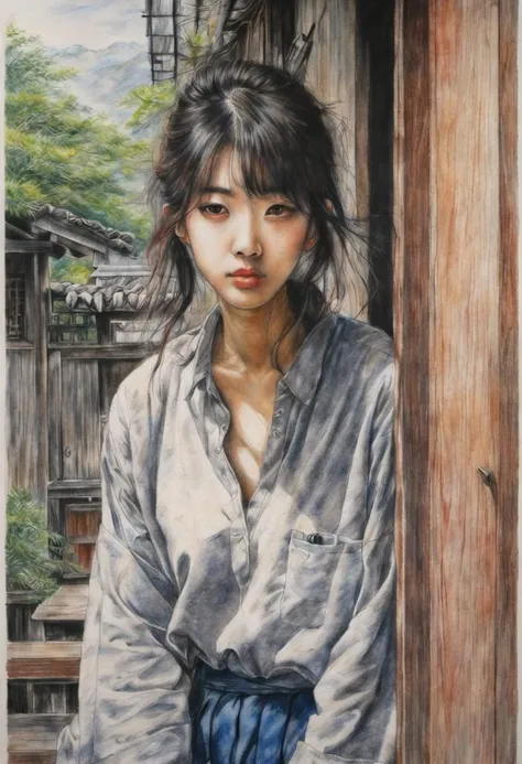 masterpiece, detailed, colorful
pencil drawing,
art, Takehiko Inoue
girl outside