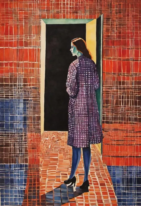 masterpiece, detailed, colorful

watercolor,

art, Victor Vasarely.

girl outside

