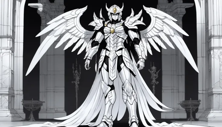 <lora:RoboXLv2:1> (scifi),
divine robot long_dark_hair (legs),
onyx (hades_armor), white_gown, golden_pauldrons, (rocket_boots), (feet), helmet
saint_seiya_manga, ink_shading, lineart,
(wings),
(flying_combat_pose),
(high_detail), (sharp),
background church altar,