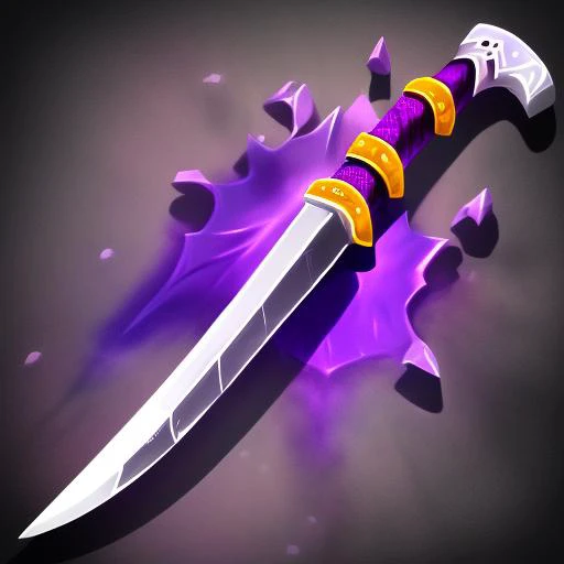 [rpgicondiff:0.15] a picture of a sword, purple