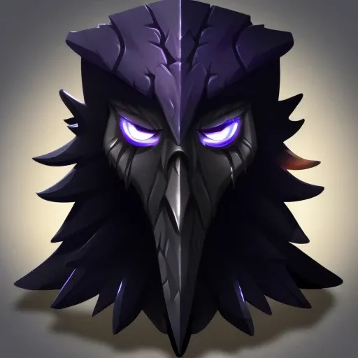 [rpgicondiff:4] raven mask , black feathers