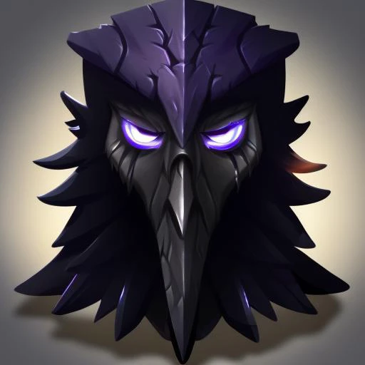 [rpgicondiff:4] raven mask , black feathers