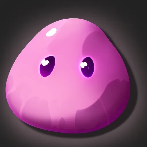 [rpgicondiff:4] a picture of a cute pink slime monster, blob