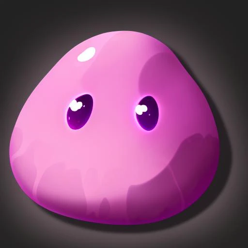 [rpgicondiff:4] a picture of a cute pink slime monster, blob