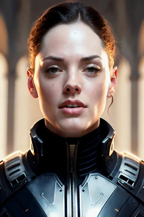 up close of rosem2 as futuristic solider, (futuristic solider outfit), intricate, futuristic, elegant, cyber lights, highly detailed, digital photography, artstation, concept art, smooth, sharp focus, art by artgerm and greg rutkowski award winning, Cinematic,