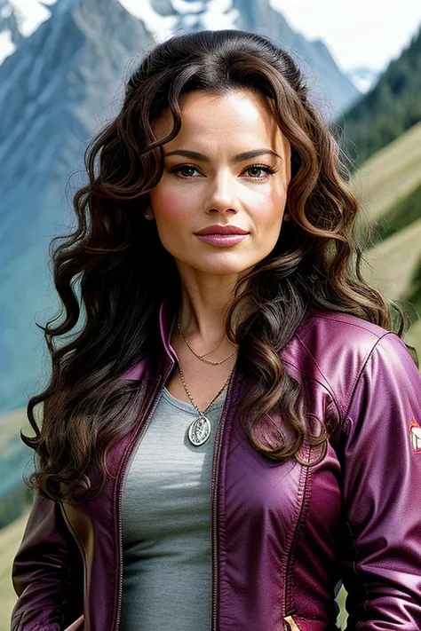beautiful woman (Fr4nDr35ch3r02-460:.99), beautiful hair, mountains, smile, natural skin texture, ((fashionable hiking jacket)), 24mm, 4k textures, soft cinematic light, adobe lightroom, photolab, hdr, intricate, elegant, highly detailed, sharp focus, ((((cinematic look)))), soothing tones, insane details, intricate details, hyperdetailed, low contrast, soft cinematic light, exposure blend, hdr, faded