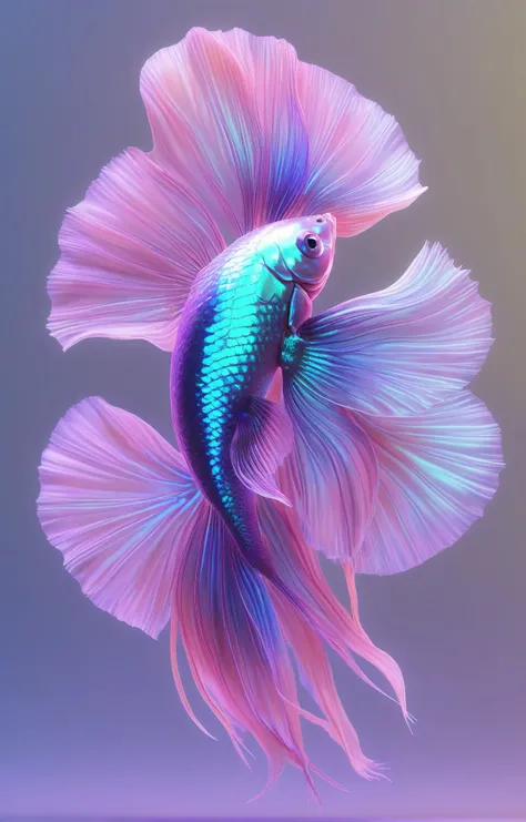 holography. an iridescent betta fish, <lora:Holography:0.6>, 4k, 8k, highly detailed