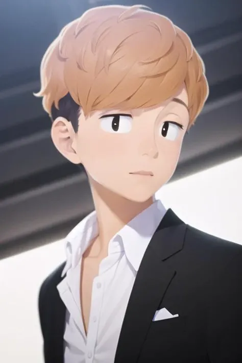 masterpiece, best quality, high quality, 1boy, solo, male focus, looking at viewer, upper body, <lora:haruya_nanjou:0.82>, haruya_nanjou, brown hair, two-tone hair, realistic
