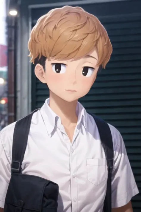 masterpiece, best quality, high quality, 1boy, solo, male focus, looking at viewer, upper body, <lora:haruya_nanjou:0.84>, haruya_nanjou, brown hair, two-tone hair, realistic