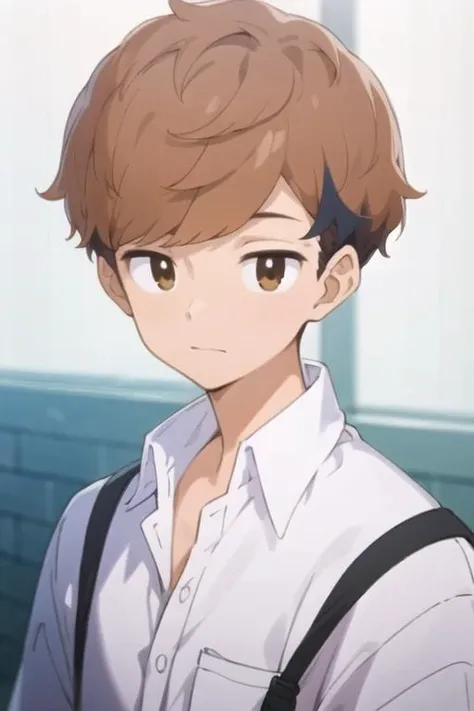 masterpiece, best quality, high quality, 1boy, solo, male focus, looking at viewer, upper body, <lora:haruya_nanjou:0.72>, haruya_nanjou, brown hair, two-tone hair, black hair, ,