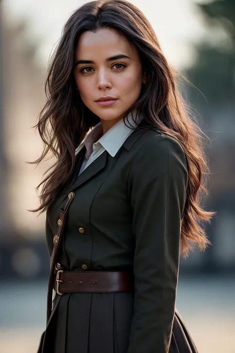 perfect cinematic shoot of a beautiful woman (EP4dr14n4Ug4rt3:.99), a woman standing at a (plain pirate ship), perfect top knot updo, wearing sexy (Army Brown meiji schoolgirl uniform :1.2), (people in background:1.1), (detailed background:1.1), (face focus), modelshoot style, (extremely detailed CG unity 8k wallpaper), professional majestic (photography by Morris Engel:1.1), 24mm, exposure blend, hdr, extremely intricate, High (Detail:1.1), dramatic, soft cinematic light, (looking at viewer), (detailed atmosphere), 8k, highly detailed, rich environment, 4k textures, soft cinematic light, elegant, ((((cinematic look)))), soothing tones, insane details, hyperdetailed, ("Dreams into reality with SDKoh!":1.1), (epiCPhoto)