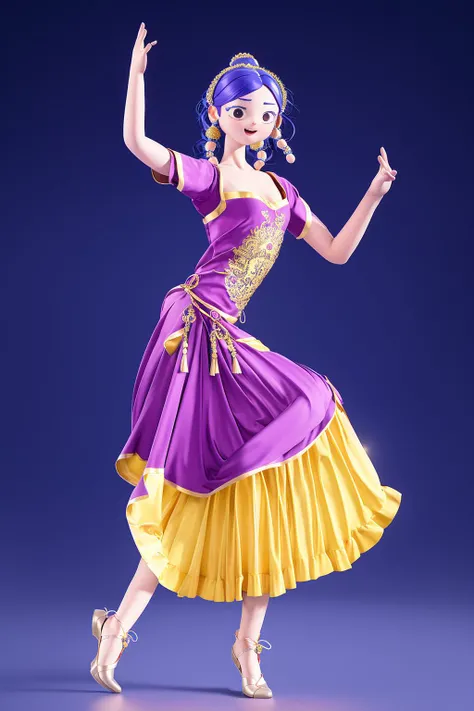 A girl is dancing, in beautiful dress<lora:Lovelyperson:0.7>