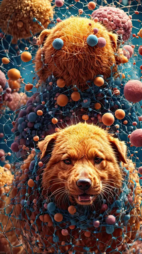 <lora:NeuronalConnectionV2:0.95> ,neuronal connection photography,angry fluffy dog ,,spirit animal,full body,awardwinning,masterpiece,epic,trending on artstation,raw photo,128k UHD,sharp focus,bokeh,50nm lens,solo,hyperrealism,absurd res,private photo press,aesthetic