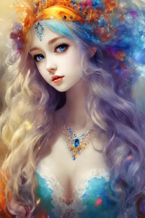 official art, highest details, beautiful and aesthetic, fractal art, colorful,
Masterpiece, best quality, 1girl, <lora:kwFemale_Beta40-SDXL_v1:1>, cleavage