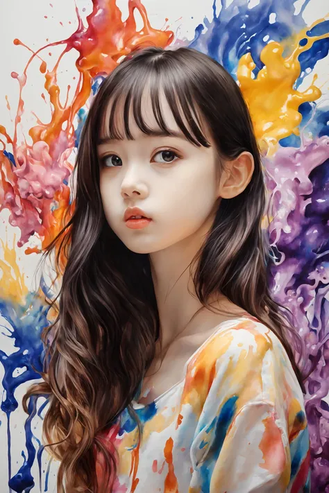 Colorful, multiple colors, intricate detail, splash screen, photorealistic, intricately detailed fluid gouache painting, calligraphy, acrylic, watercolor art,
Masterpiece, best quality, 1girl, <lora:kwFemale_Beta40-SDXL_v1:1>, waifu
