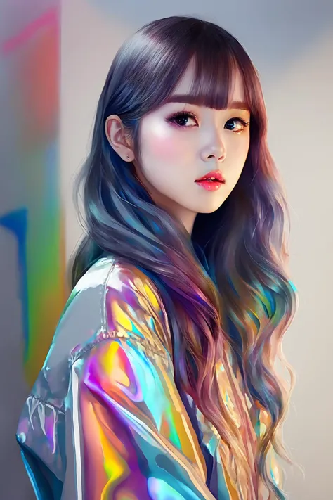 iridescent painting, prismatic, holographic, chromatic aberration, fashion illustration
Masterpiece, best quality, 1girl, <lora:kwFemale_Beta40-SDXL_v1:1>, asian