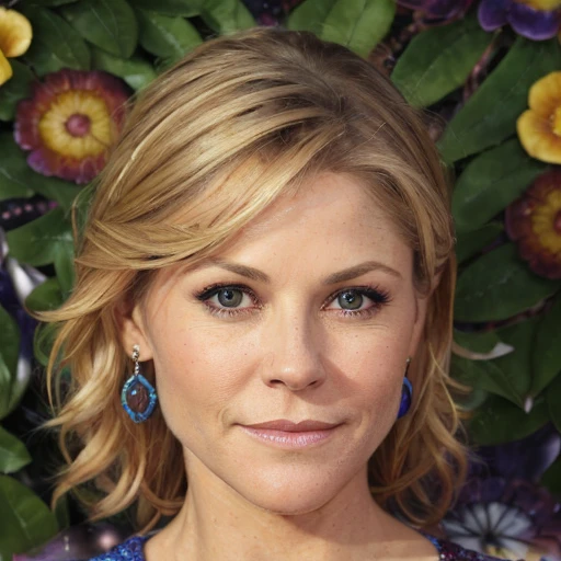 ultra realistic photo portrait of Julie_Bowen cosmic energy, colorful, beautiful face, nonchalant kind look, realistic round eyes, tone mapped, intricate, elegant, highly detailed, smooth, sharp focus, 4k, 8k <lora:Julie_Bowen v1.0:1>
