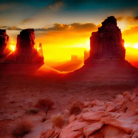 (masterpiece:1.2), (best quality,:1.2), 8k, HDR, ultra detailed, ((photorealistic)), professional light, cinematic lighting, fashion photography, ambient lighting, atmospheric effects, <lora:detail_slider_v4:3>, a fantasy desert, rock formations, mountains in the distance, FanDe, <lora:FantasyDesert-10:1>, epiCPhoto