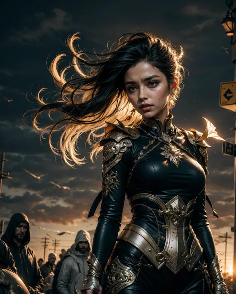 official art,unity 8k wallpaper,ultra detailed,beautiful and aesthetic,best quality,masterpiece,fantastic realism,a beautiful young oriental woman with long flowy hair ruled by the dark powers of the underworld wearing wearing fantasy attire surounded by magical energy and water streaks swirling around her,grotesque malevolent demonic entity engraved into the details of the background,death stare,(hair swirling in the air:1.5),dynamic angle,(tangle, entangle),atmospheric,ecstasy of life,extremely detailed,raindrops,storming,water swirling in the air,turbulence,wind,motion blur,elements in the picture moving at high speed,disturbance,(full body shot:0.6),(zoomed out:1.1),