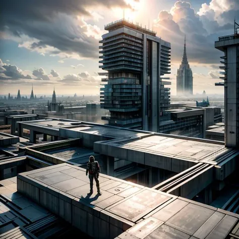 a photorealistic picture of a city bird eye view, hyper realistic, liminal, labyrinth, extra terrestrial, maze, complex architecture, concrete, steel, condensation fog, cloudy, hypermodern, composed of vastly high palaces in brutalist style, high walls, Martian landscape, concrete, steel, dune, scifi, intricate, minimalistic, foggy, grey concrete, flat, minimal, brutalism,