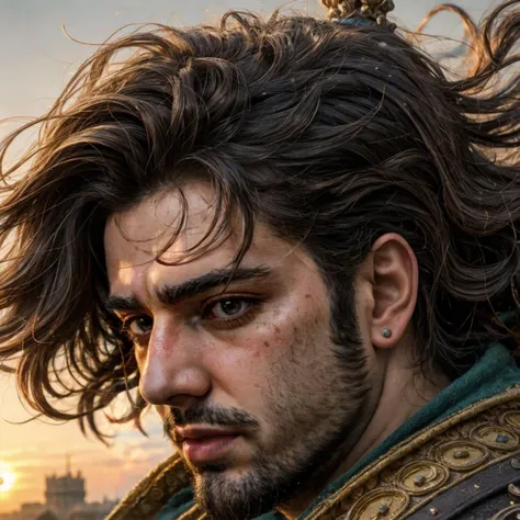 (masterpiece:1.3),(best quality:1.2),(photorealistic:1.3),(micro details:1.5),aehstetic image composition,(meticulously rendered every tiny detail:1.2),a handsome middle eastern man with long flowy hair in a dark souls like environment,<lora:Tarkan_sd15_v1:0.6>,strong man,(chubby man:0.5),(every single hair is precisely depicted:1.5),(wind blowing:1.3),fine dust particles lit by the sun,dynamic pose,(precisely rendered toes:1.3),<lora:BulkedUpAIR1.5:0.1>,<lora:detail_slider_v4:2>,