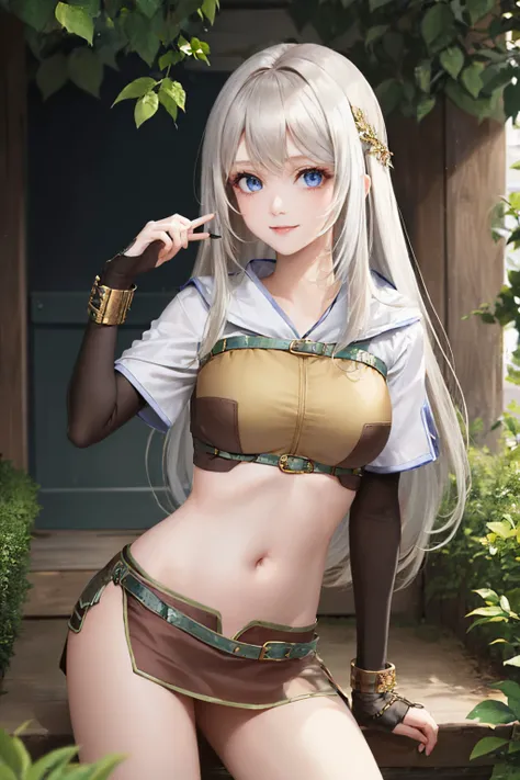 (masterpiece, best quality:1.2), solo, 1girl, elie macdowell, smile, looking at viewer, hair ribbon, hairband, green eyes, ragnarokhunter <lora:elie-nvwls-v2-zero:0.8> <lora:attire_ro_hunter:1.0>