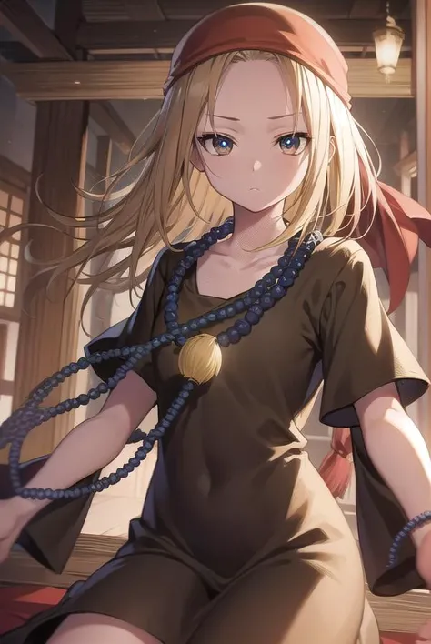 annakyouyama, <lyco:annakyouyama-lyco-nochekaiser:1>,
anna kyouyama, blonde hair, short hair, (brown eyes:1.7),
BREAK bandana, beads, black dress, dress, prayer beads,
BREAK looking at viewer, full body,
BREAK indoors, shrine,
BREAK <lyco:GoodHands-beta2:1>, (masterpiece:1.2), best quality, high resolution, unity 8k wallpaper, (illustration:0.8), (beautiful detailed eyes:1.6), extremely detailed face, perfect lighting, extremely detailed CG, (perfect hands, perfect anatomy),