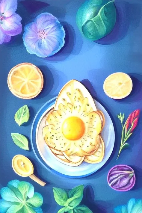 crl_fd6  style, masterpiece, best quality, extremely detailed, detailed background, detailed pastel colors, illustration. watercolor, paint splatter,( from below:1.1), centered, butterfly, bread with cheese, melting cheese, restaurant, gouache, multicolored background, stars in background, water ripples,