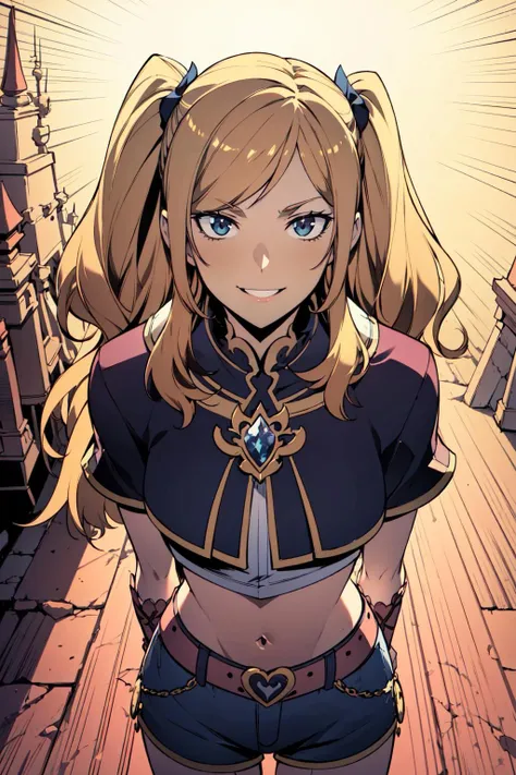 <lora:Euphemina:0.7>, Euphemina, jeans shorts, pink crop top, laced, smile, wink, solo, upper body, looking at viewer, theme park background, arms behind back, leaning forward
masterpiece, best quality, ultra-detailed, best shadow), (detailed background,fantasy), (beautiful detailed face), high contrast, (best illumination, an extremely delicate and beautiful), ((cinematic light)), colourful, hyper detail, dramatic light, intricate details, depth of field, magic circle,