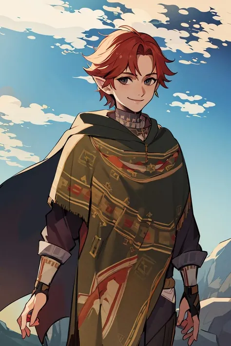 ((masterpiece,best quality)), absurdres,
<lora:Poncho_v2:0.8>, Poncho,
<lora:OoT_Ganondorf_Zelda:0.5>, OoT_Ganondorf_Zelda,1boy,
solo, smiling, looking at viewer, cowboy shot,
cinematic composition, dynamic pose,