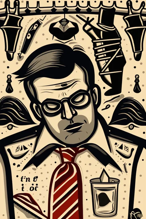 a man in a suit and tie is adjusting his tie , Poetrist, Dave_Quiggle_Style