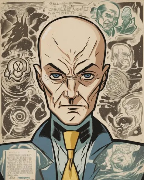 Professor X (Charles Xavier), Dave_Quiggle_Style<lora:Dave_Quiggle_Style_sdxl:1.0>