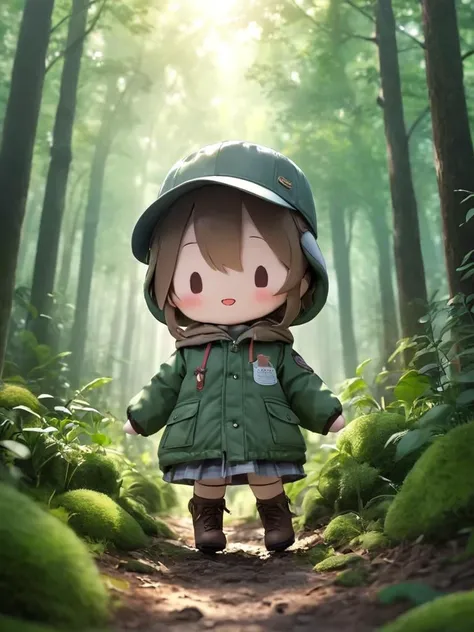 fu1fu,character doll,chibi,fullbody,outdoors jacket,outdoors boots,outdoors hat,.sweet atmosphere,photorealistic,dreamy,harmony,dynamic angle,in the forest,.highres,((masterpiece)),((high quality)),(((Extreme details))),..,
<lora:fufu_xl:1>,