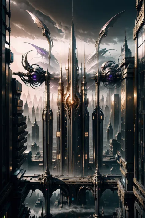 goldenparadigm cityscape, corrupted <lora:realistic:0.5> <lora:add_detail:0.5> <lora:Golden_Paradigm:0.8>