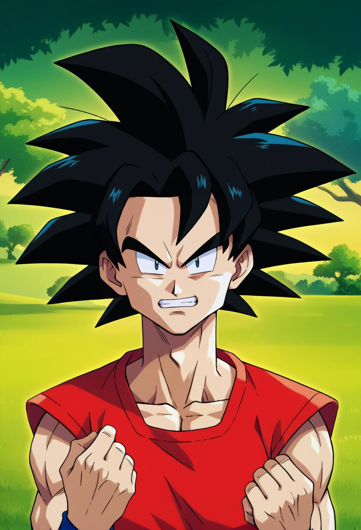 score_5, score_6, score_7, score_9, score_8_up, source_anime, pokemon,<lora:Old_Sugimori_Art__Gens_I__II__for_Pony:1.0>, BREAK, 1boy, upper body , goku