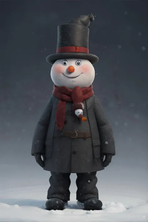 <lora:styleesh:0.7>, snowman wearing tophat, carrot nose, winter, <clip:skip:2>, masterpiece, 8k, high resolution, shallow depth of field, sharp focus