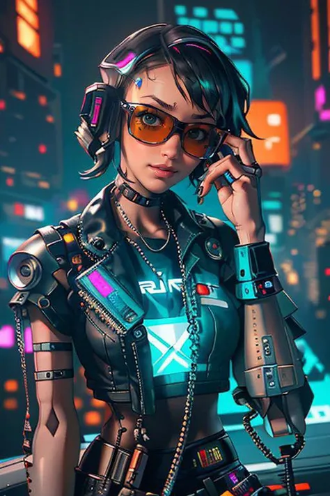 DEN_ellemae_stylerotica,
(woman with a (robot arm:1.2) and (mechanical limbs:1.2) wearing sunglasses, human body, (android:1.2), (robot arm:1.2), machinery, (cyberpunk:1.2), punk:1.2),
bokeh, f1.4, 40mm, photorealistic, raw, 8k, textured skin, skin pores, intricate details <lora:epi_noiseoffset2:1>, epiCRealism