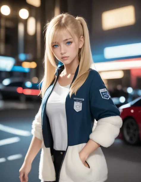 1girl, solo,
(Best quality:1.0),(masterpiece:1.0),photorealistic,
(realistic),photograph,hyperdetailed photography,raw photo,
cowboy shot,
(blonde hair:1.1), (blue eyes),
long twintails hair,
(medium breasts:1.1),
slender,
(European:1.2),
Faux shearling aviator jacket in a cozy cream shade , pedestrian crossing, traffic lights, pavement, signage
gloom expression,,
(20yo:1.2)