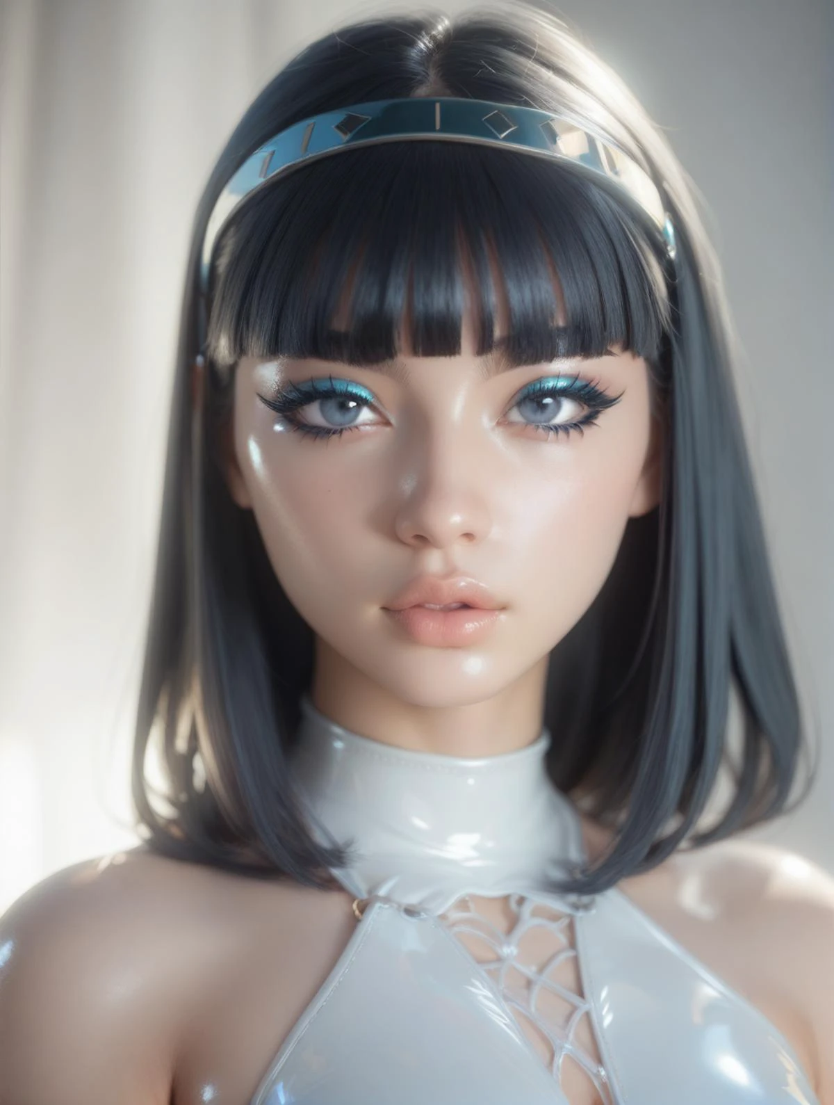 score_9, score_8_up, score_7_up, score_6_up,god rays, 1girl, very cute, young girl, (very shiny latex outfit:1.1), oily skin,,
(big curvy breasts:1.1) <lora:Expressive_H:1> expressiveh,moaning,breasts, (mascara,long eyelashes,cleopatra eyeliner:1.2)