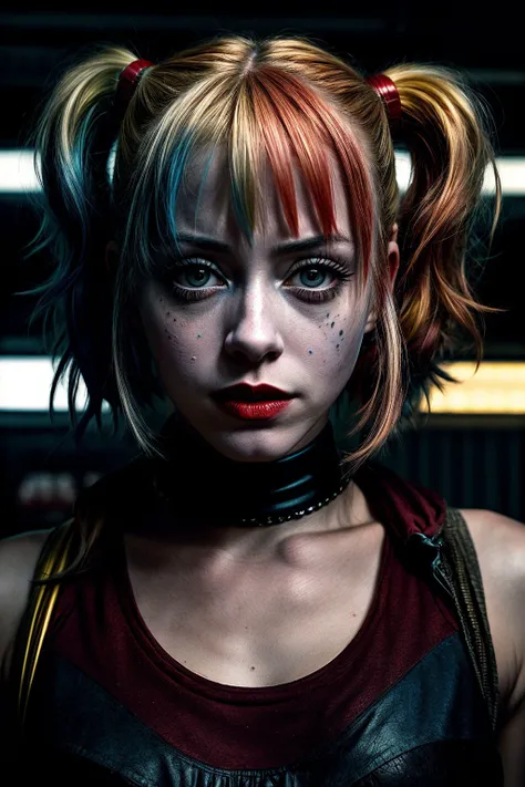 AS-MidAged, SFW, 1girl, medium-angle full length picture of a gorgeous ((((Absurdly Long Hair, Short Ponytail, Split-color Hair, Light Green Hair, Orange Hair)))) [1Girl, Mature female, Adult:Aubrey Plaza:0.65], with (skinny) , Twinset, Culottes, , ((round eyes)) (((red eyes))), makeup, cat eyelashes, tall body, tattoo on her right calf, (((From Side, Looking At Viewer, Disgust, Narrowed eyes, Powerplant))), (((blood vessels connected to tubes))),(mechanical vertebra attaching to back),(((mechanical cervical attaching to neck))),(wires and cables attaching to neck:1.2)(((mechanical arm with tubes))), bright cinematic rim lighting, studio lighting, volumetric lighting, ((portrait photography by O. Winston Link using a Sony a7 IV Mirrorless Camera)), sharp focus, dynamic angle, finely detailed skin, eyelines, Instagram most viewed, official wallpaper, ((ultra-photorealistic)), bright vivid colors, ((supermodel)), red blood tubes connected to arm, <lora:more_details:1><lora:LowRA:0.7>,  <lora:GoodHands-beta2:1> <lora:reelmech1v2:0.8>