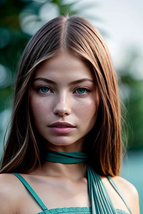 photo of beautiful (k4tel1-135:0.99), a woman with perfect hair, wearing Seafoam Green (shoulder sash:1.1), (plain blue background:1.1), modelshoot style, (extremely detailed CG unity 8k wallpaper), professional majestic photography, (Leica M6 Camera), 24mm, exposure blend, hdr, faded, extremely intricate, High (Detail:1.1), Sharp focus, dramatic, soft cinematic light, (looking at viewer), (detailed pupils), 4k textures, elegant, ((((cinematic look)))), soothing tones, insane details, hyperdetailed, low contrast